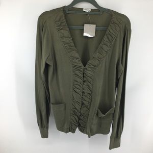 Anthropologie Wednesday Olive Green Top NWT